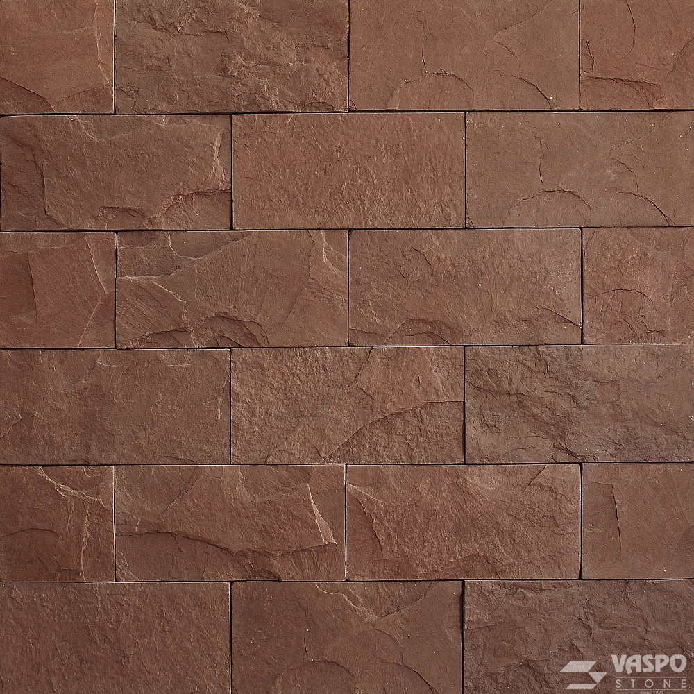 SLATE BROWN 1 Slate Brown kőhatású beton falburkolat homlokzati falon